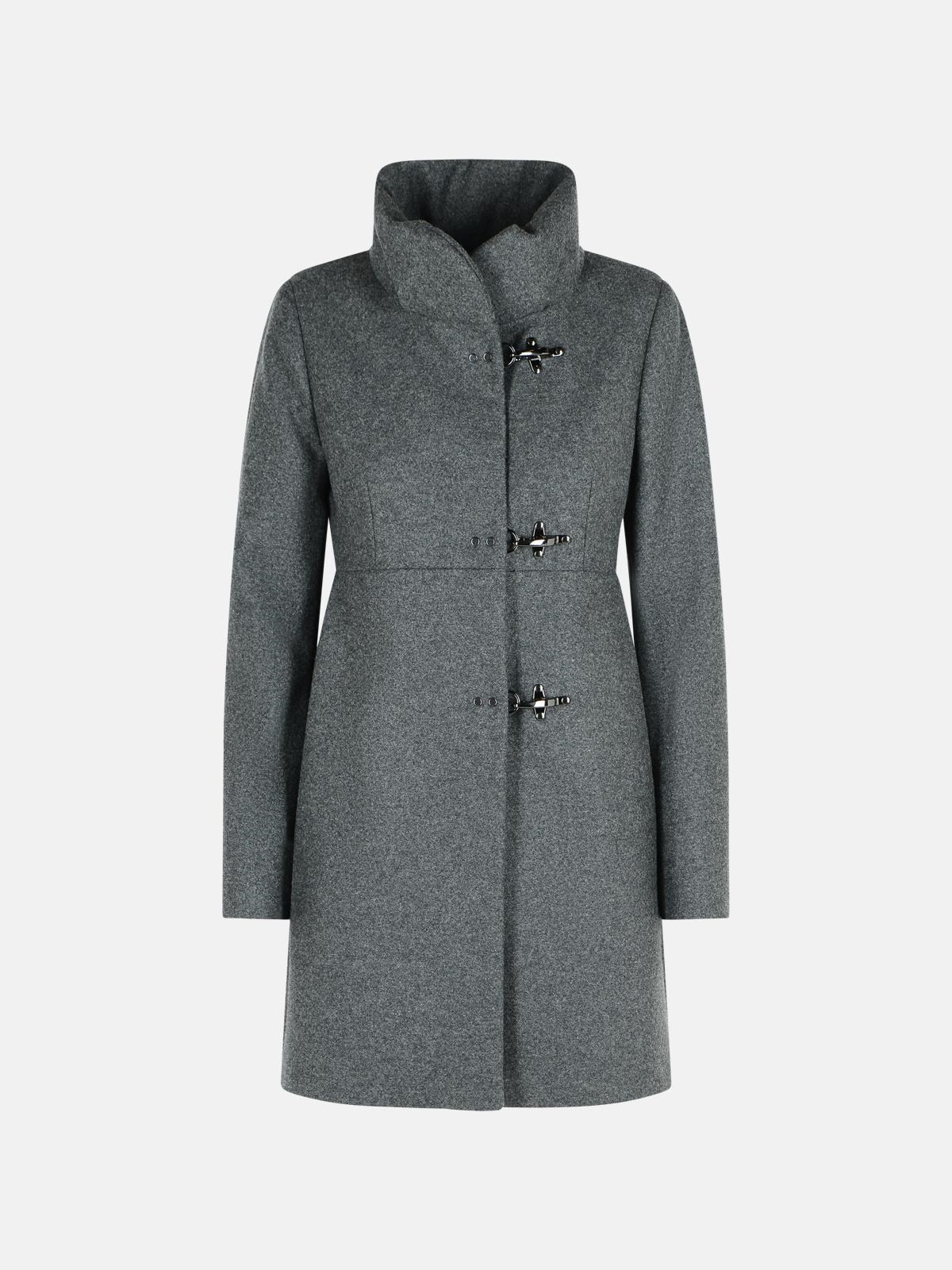 Fay Graphite Wool Blend Coat In Gray