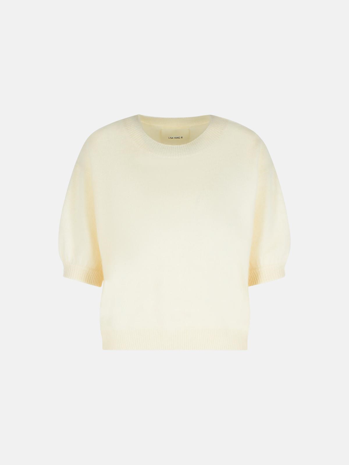 Lisa Yang 'juniper' Cream Cashmere Sweater In White