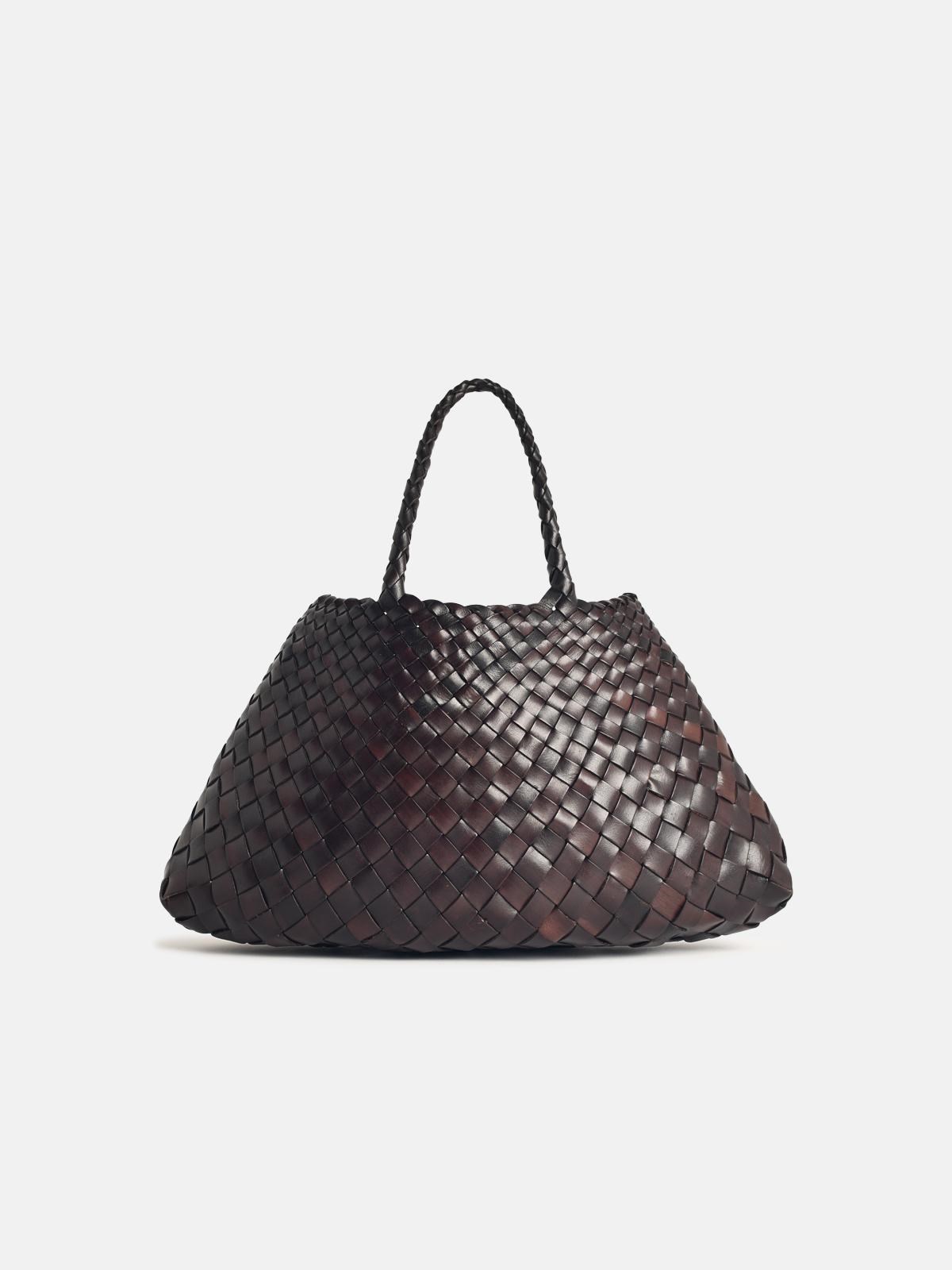 Dragon Diffusion Small 'santa Croce' Dark Brown Leather Bag In Brown