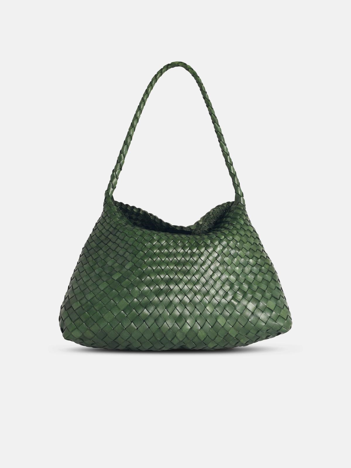 Dragon Diffusion 'santa Maria' Leaf Green Leather Bag In Green