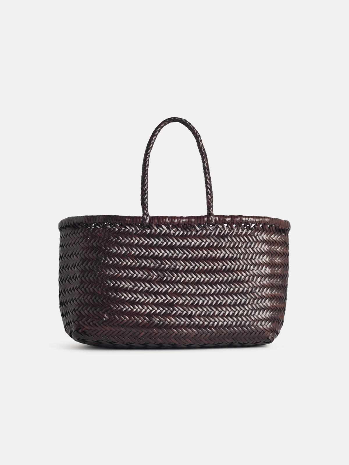 Dragon Diffusion Dark Brown 'bamboo Triple Jump' Large Bag In Brown
