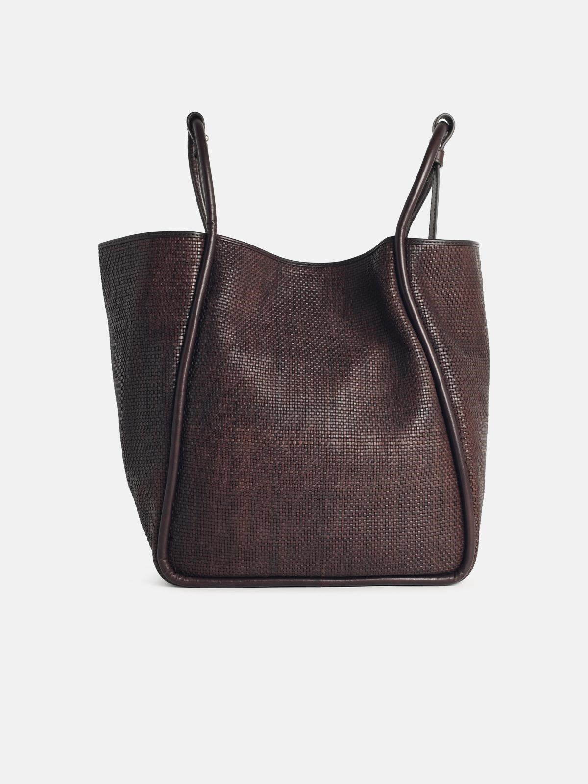 Dragon Diffusion 'ana' Dark Brown Leather Bag In Brown