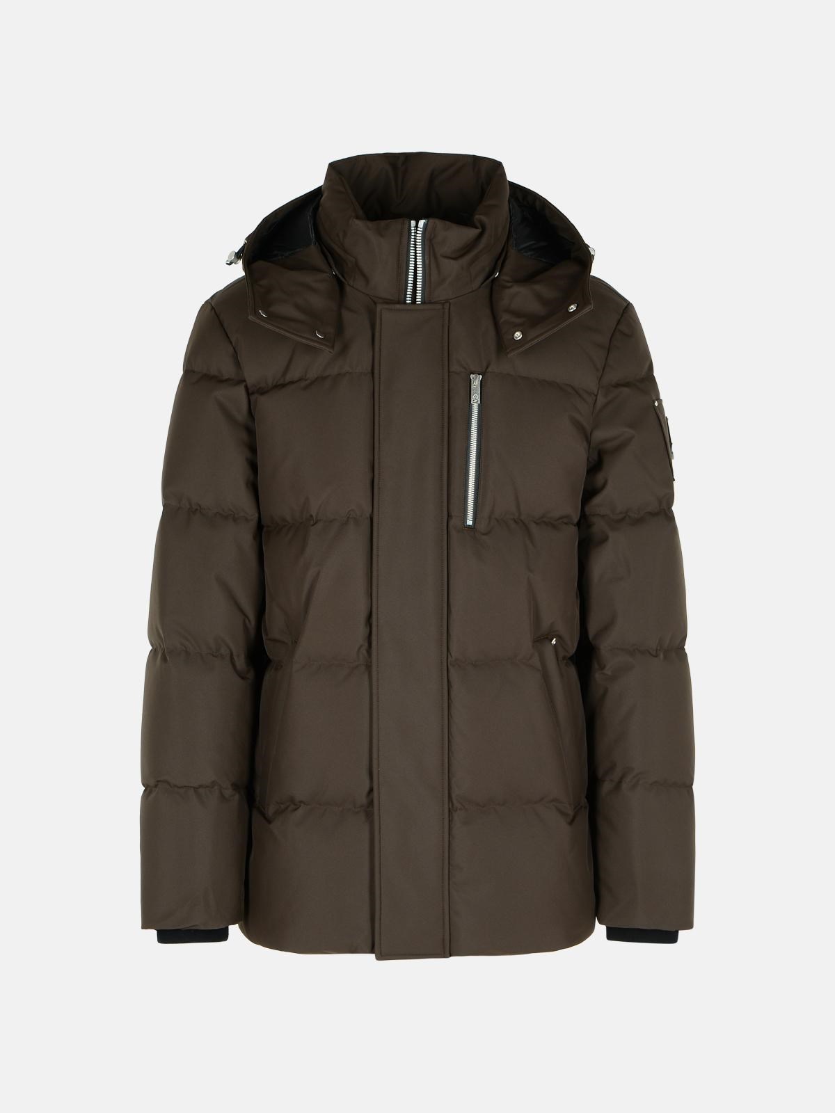Moose Knuckles 'cloud 3q' Brown Nylon Down Jacket In Brown
