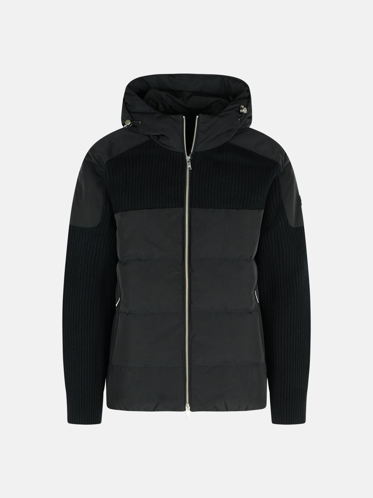 Moose Knuckles Black Wool Jacket In Black