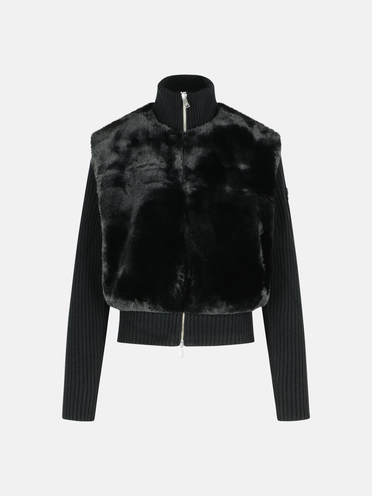 Moose Knuckles 'dua Bunny' Black Polyester Sweatshirt In Black