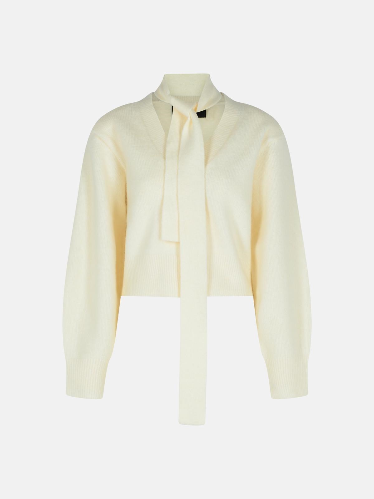 Rotate Birger Christensen 'karolyn' Ivory Alpaca Blend Sweater In Neutral