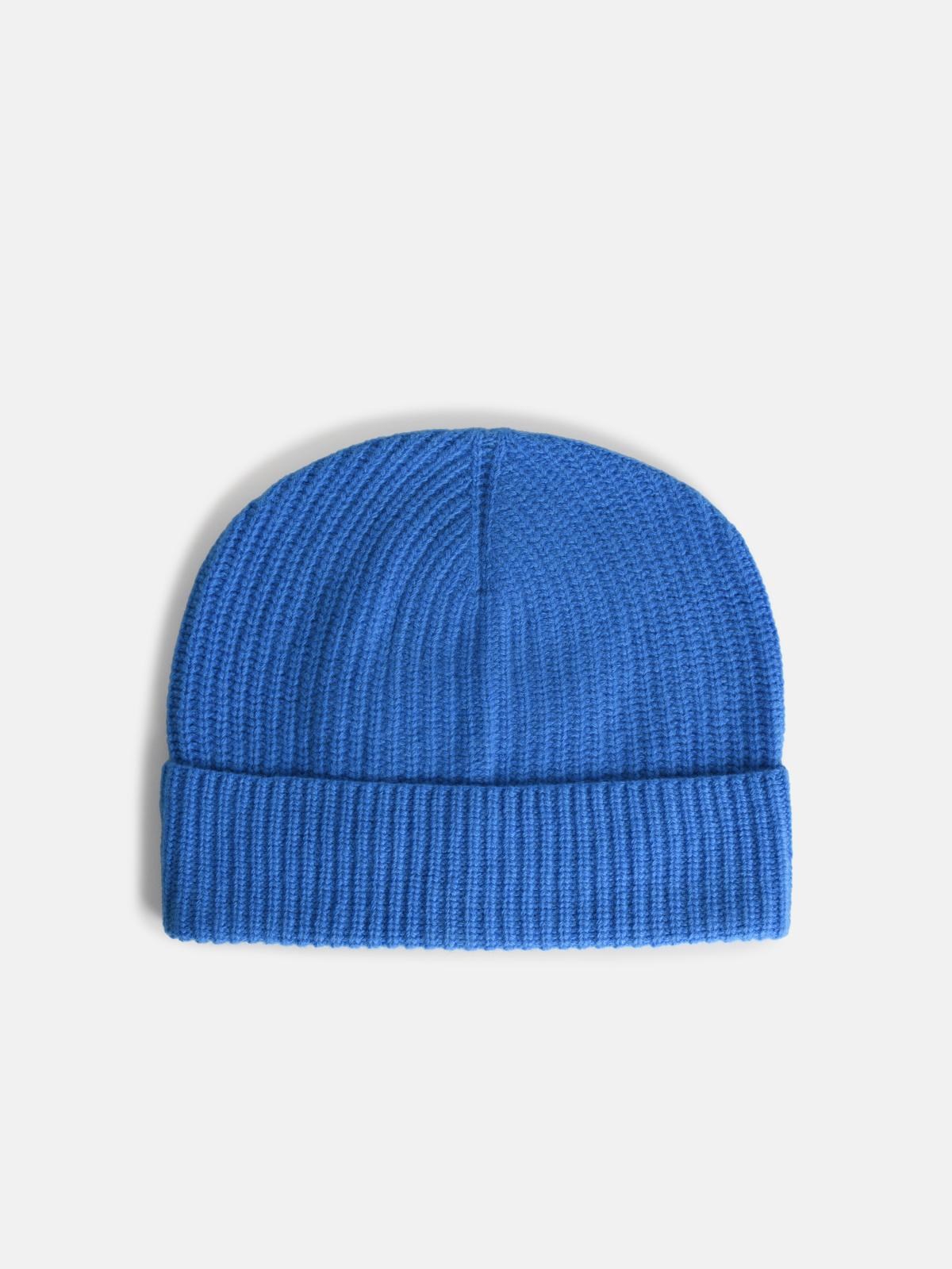 Seven Gauge Light Blue Wool Beanie In Blue