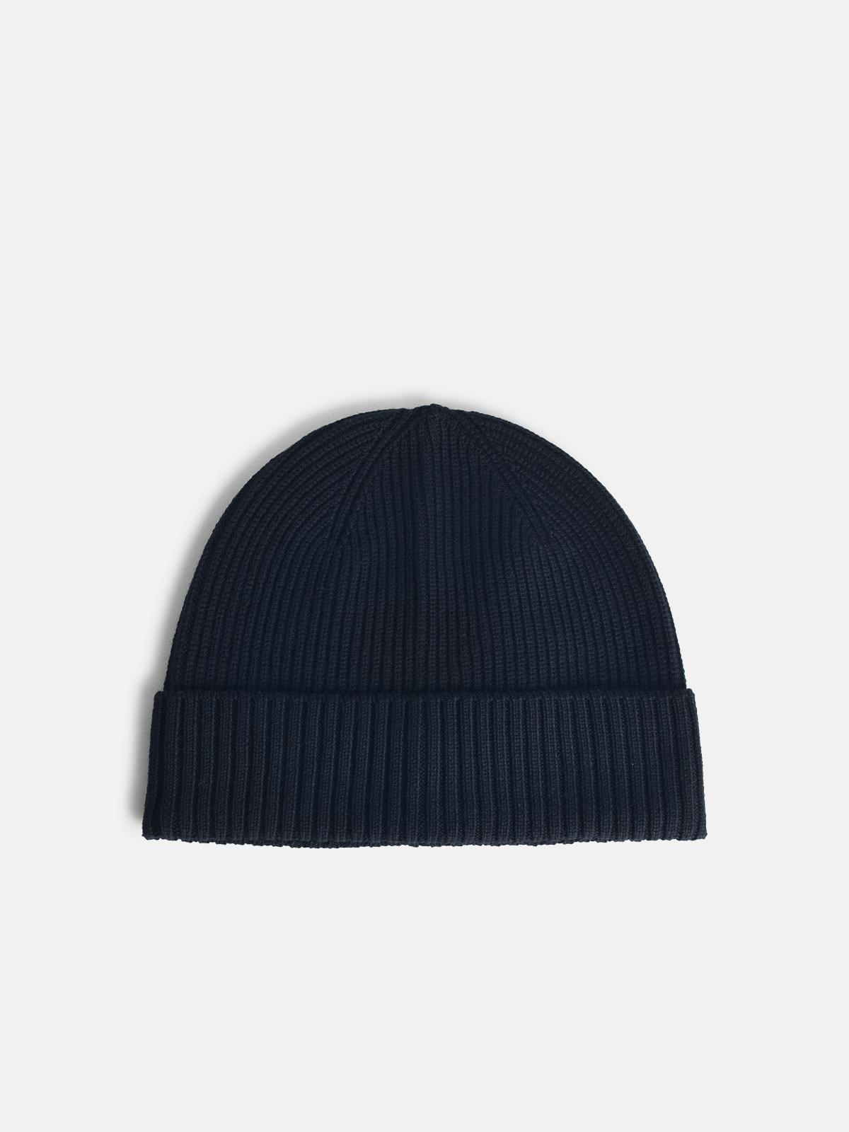 Seven Gauge Midnight Blue Wool Beanie In Blue