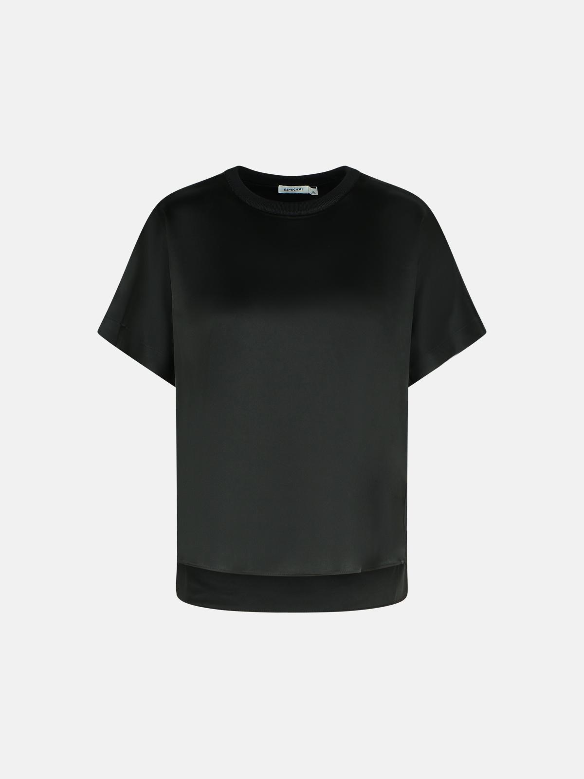 SIMKHAI 'Addy' Black Acetate Blend T-Shirt