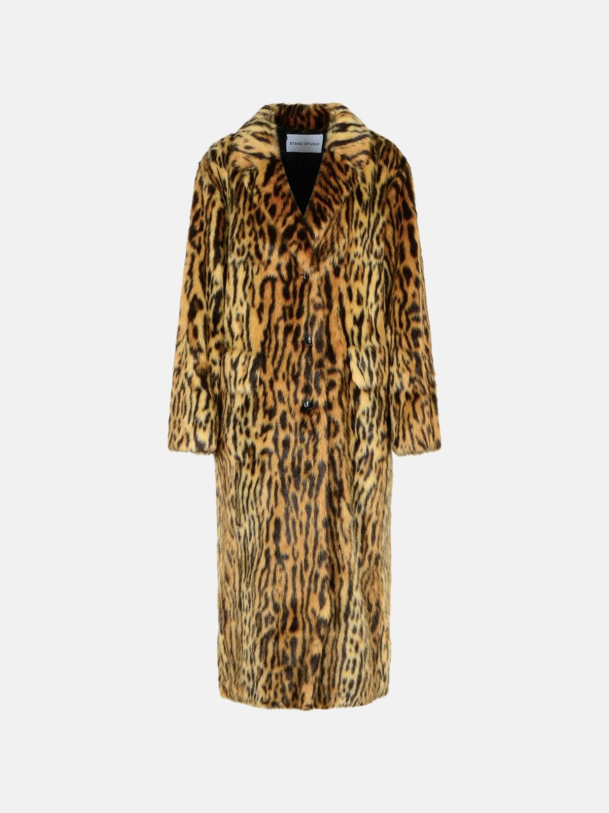 Stand Studio 'marceline' Animal Fur Coat In Brown