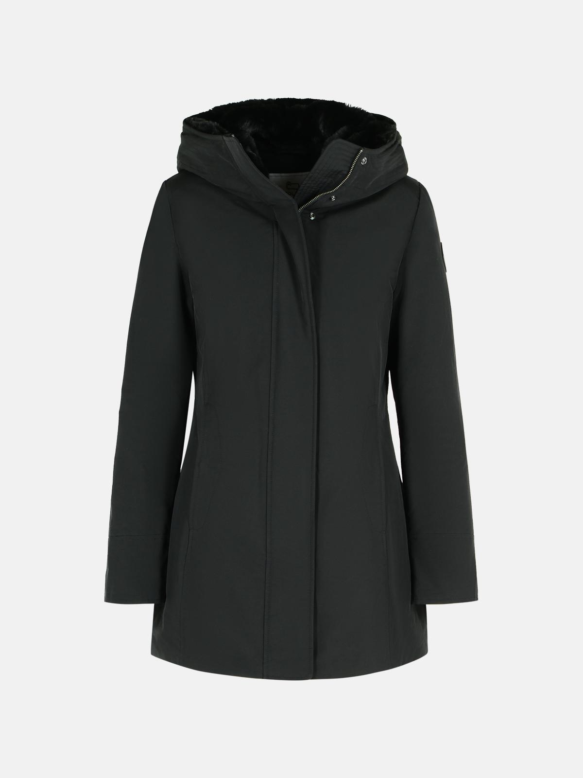 Woolrich 'boulder' Black Cotton Blend Parka In Black
