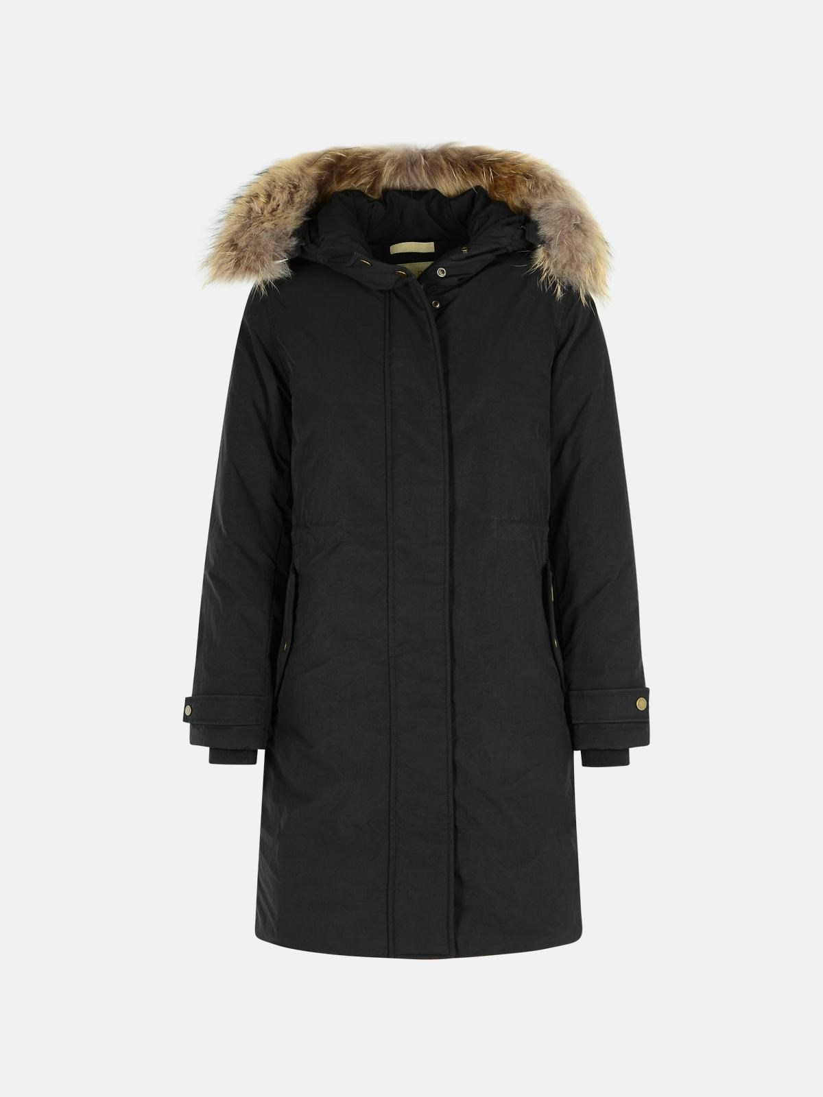 Woolrich Black Polyester Blend Parka In Black