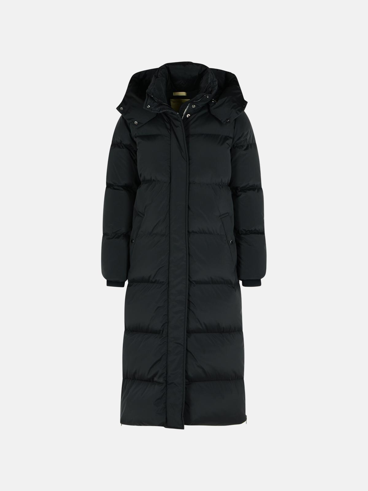 Woolrich 'kelly' Long Black Polyamide Blend Down Jacket In Black