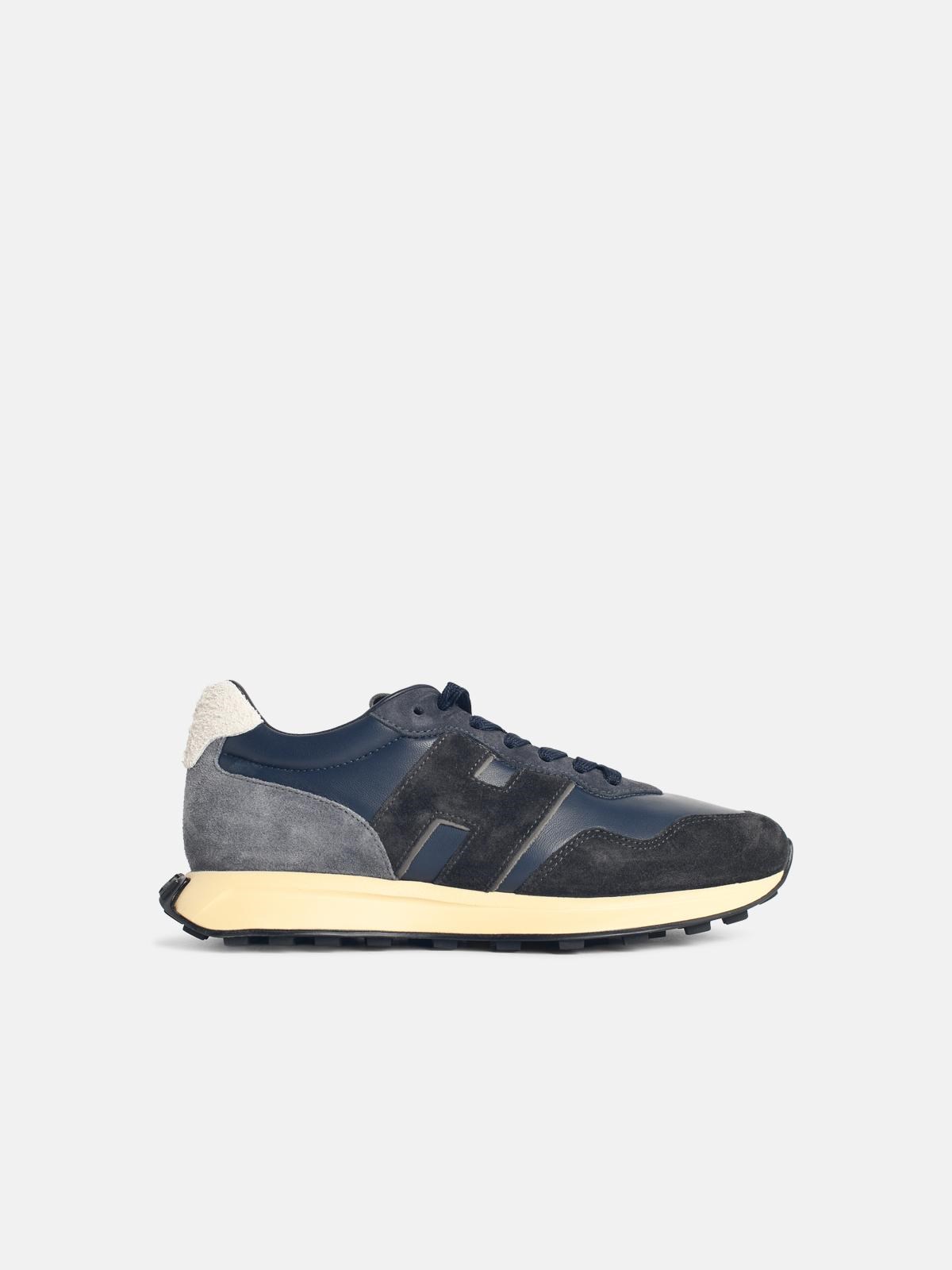 Hogan 'h601' Multicolor Leather Sneakers In Blue