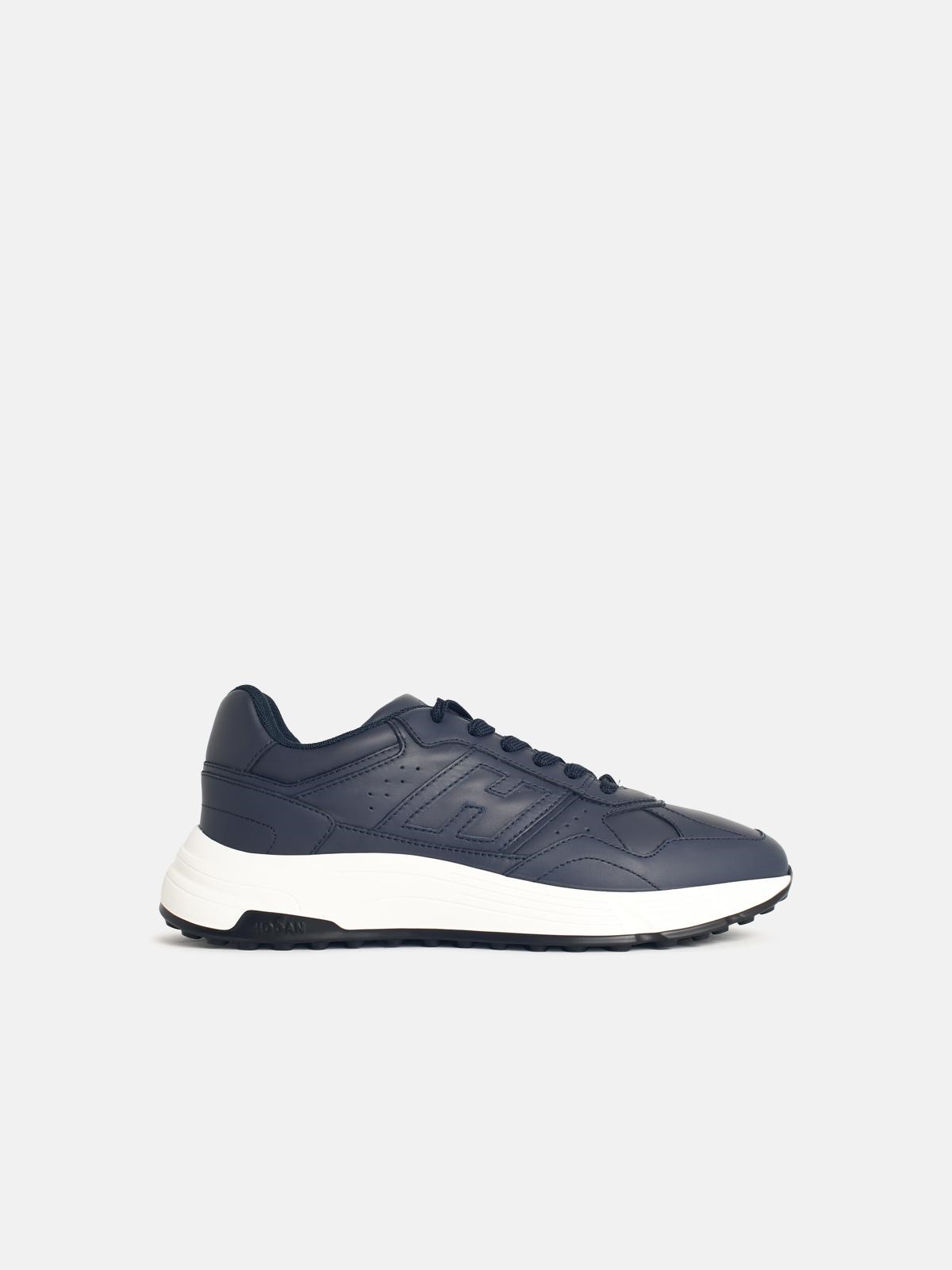 Hogan 'hyperlight' Navy Leather Sneakers In Blue