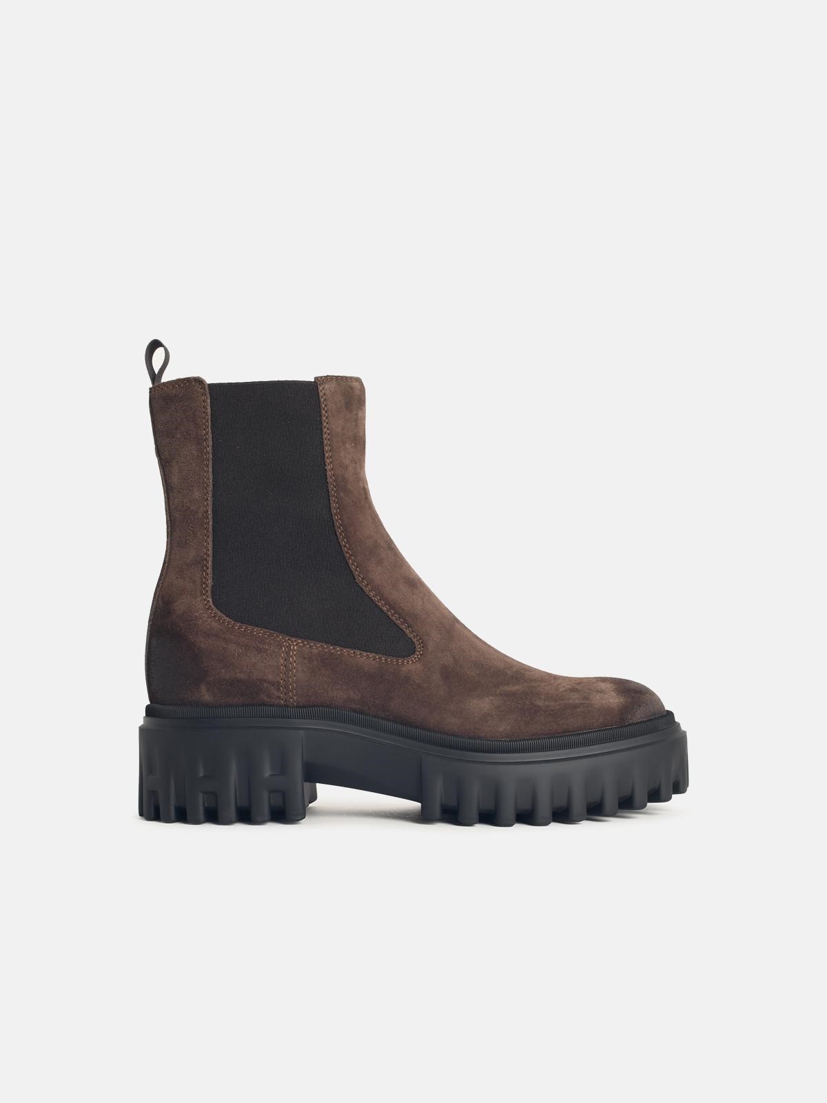 Hogan Brown Suede Ankle Boots