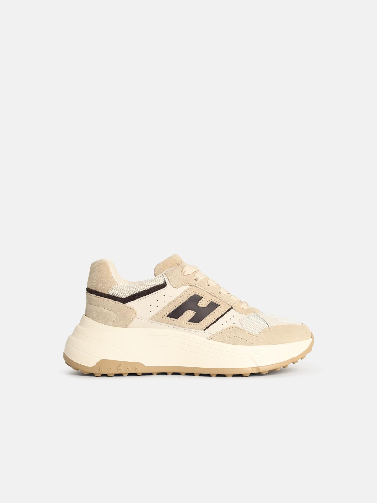 HOGAN 'H669' Beige Suede Sneakers