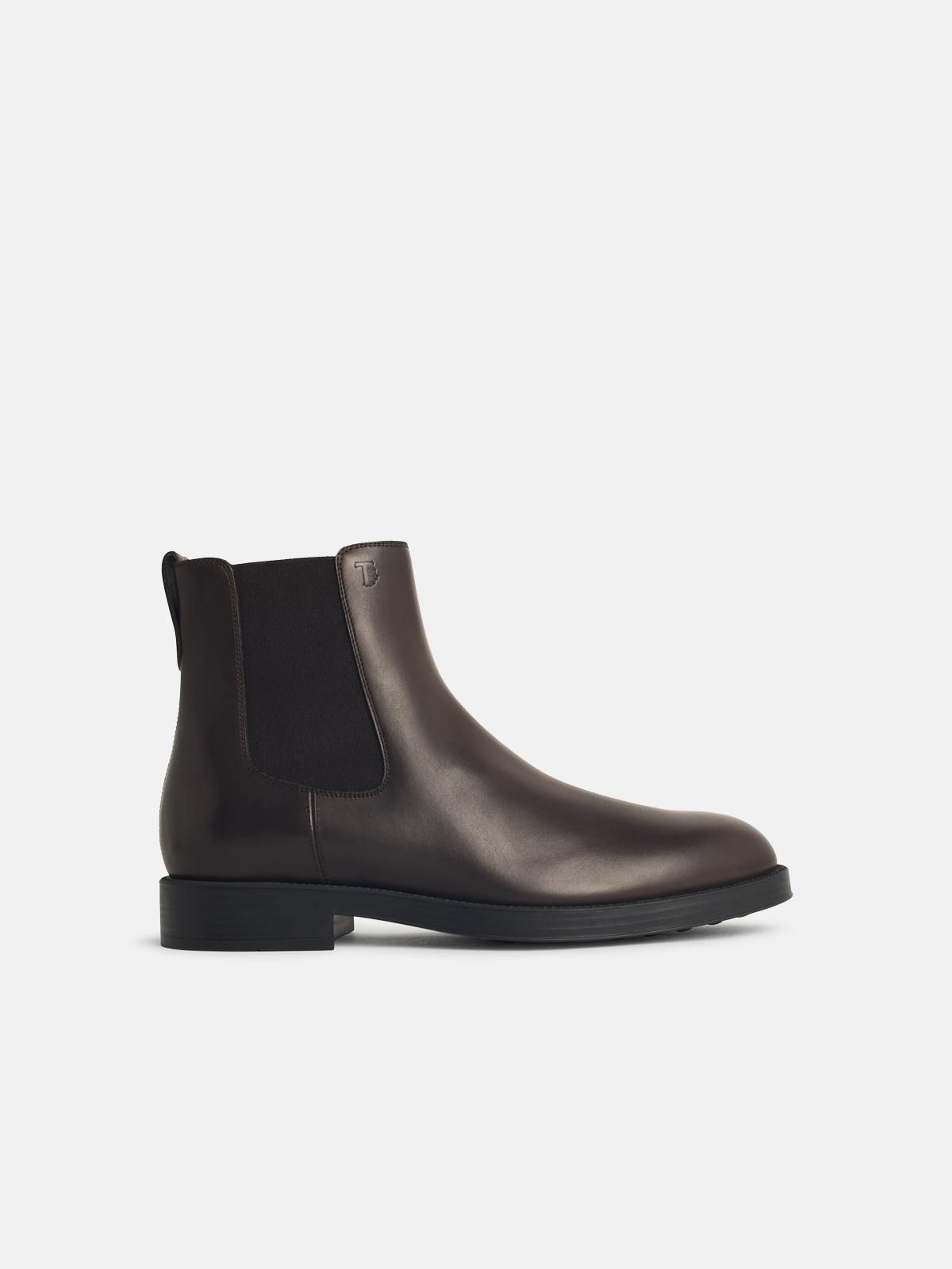 Tod's 'el. Formale' Brown Leather Ankle Boots