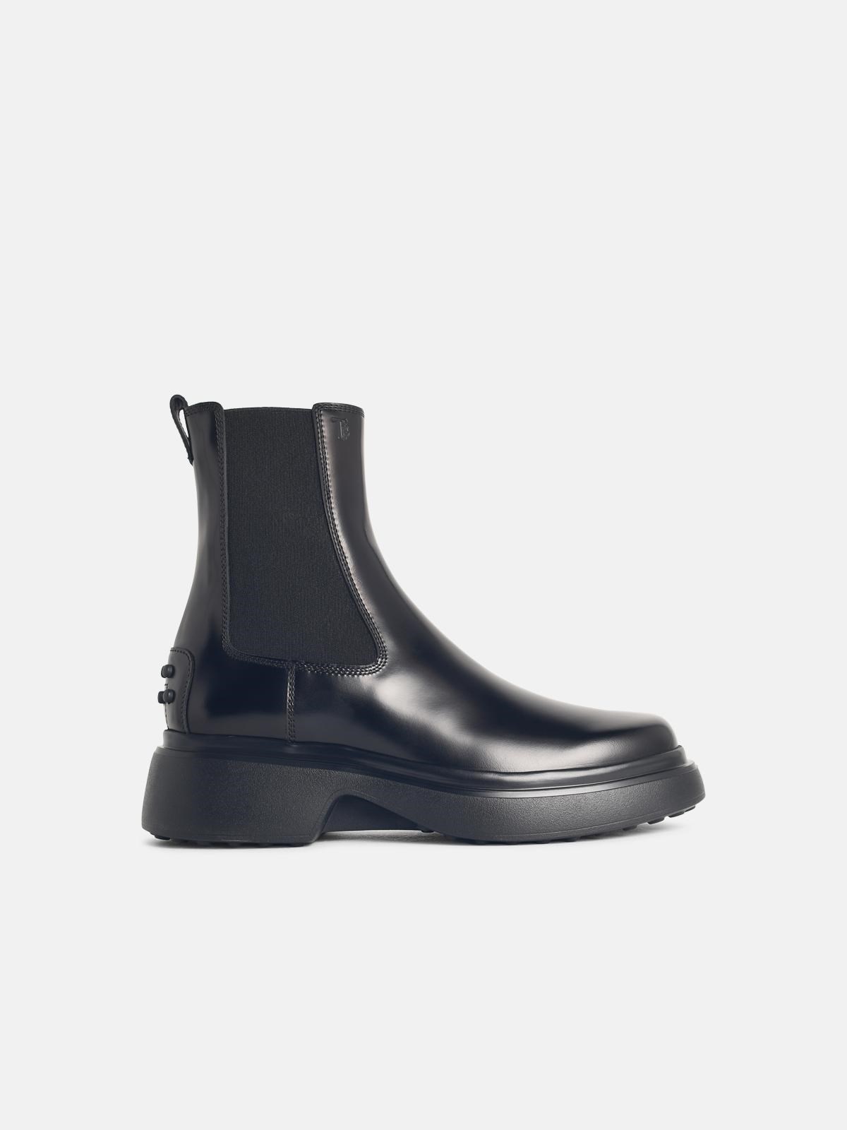 Tod's Black Leather Ankle Boots