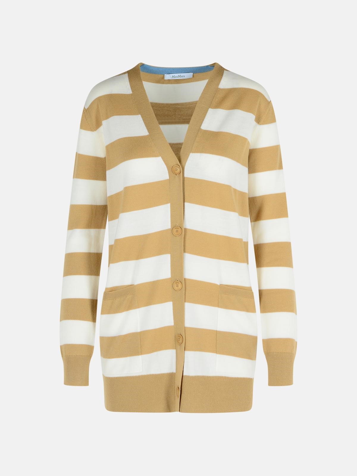 MAX MARA 'Fiemme' Virgin Wool Sand Cardigan　MAX MARA 'Fiemme' バージン ウール サンド カーディガン MAX
