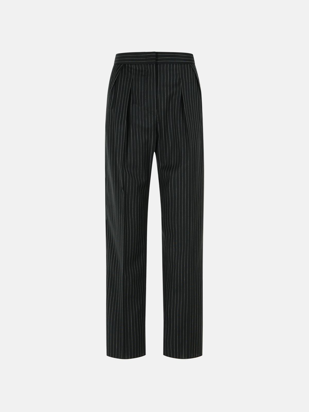 MAX MARA 'Sesamo Carrot' Black Virgin Wool Tela Pants　MAX MARA セサモ キャロット ブラック バージン ウール テラ パンツ MAX