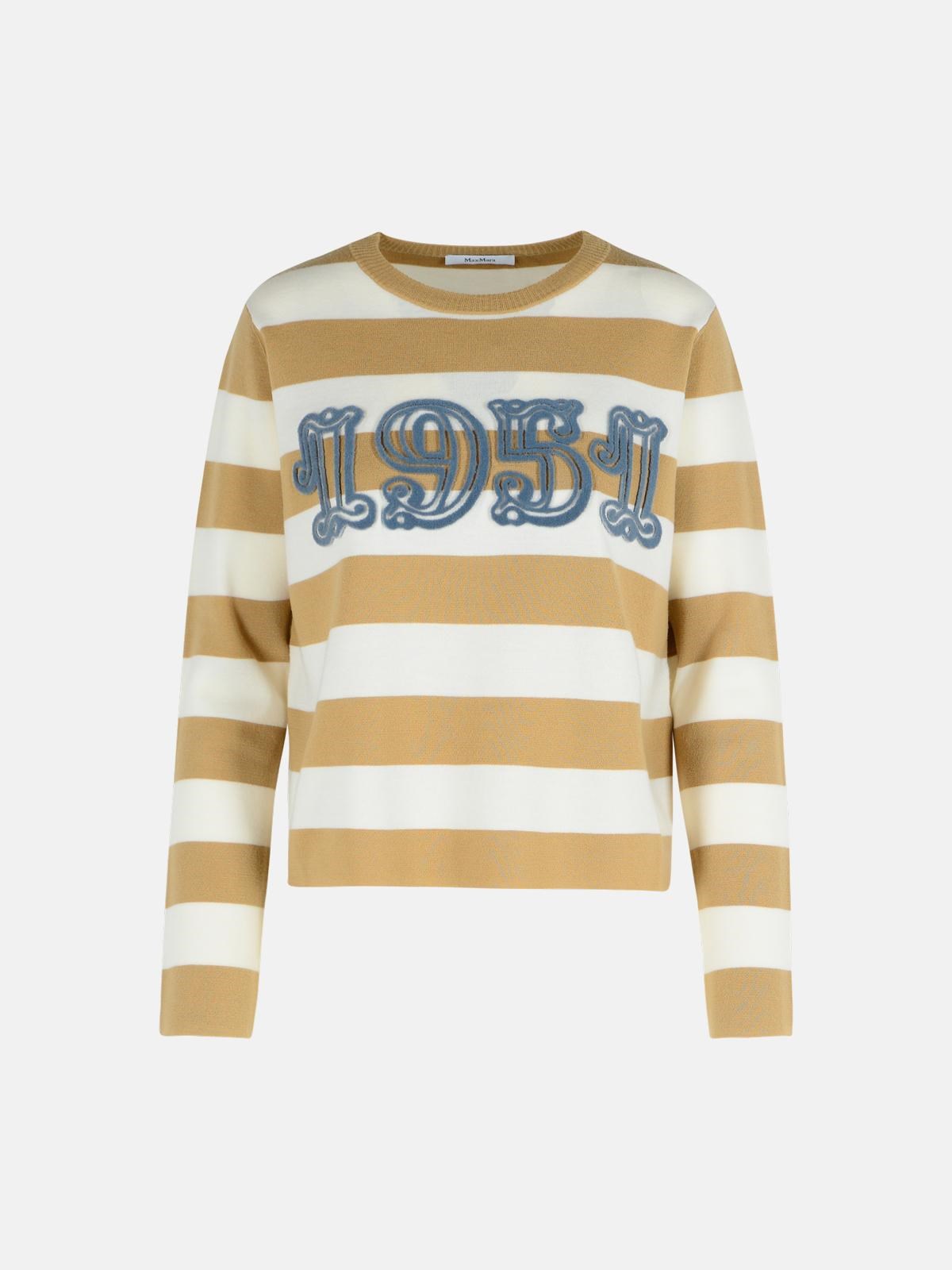 MAX MARA 'Viterbo' Sand Virgin Wool Sweater　MAX MARA 'Viterbo' サンド バージン ウール セーター MAX