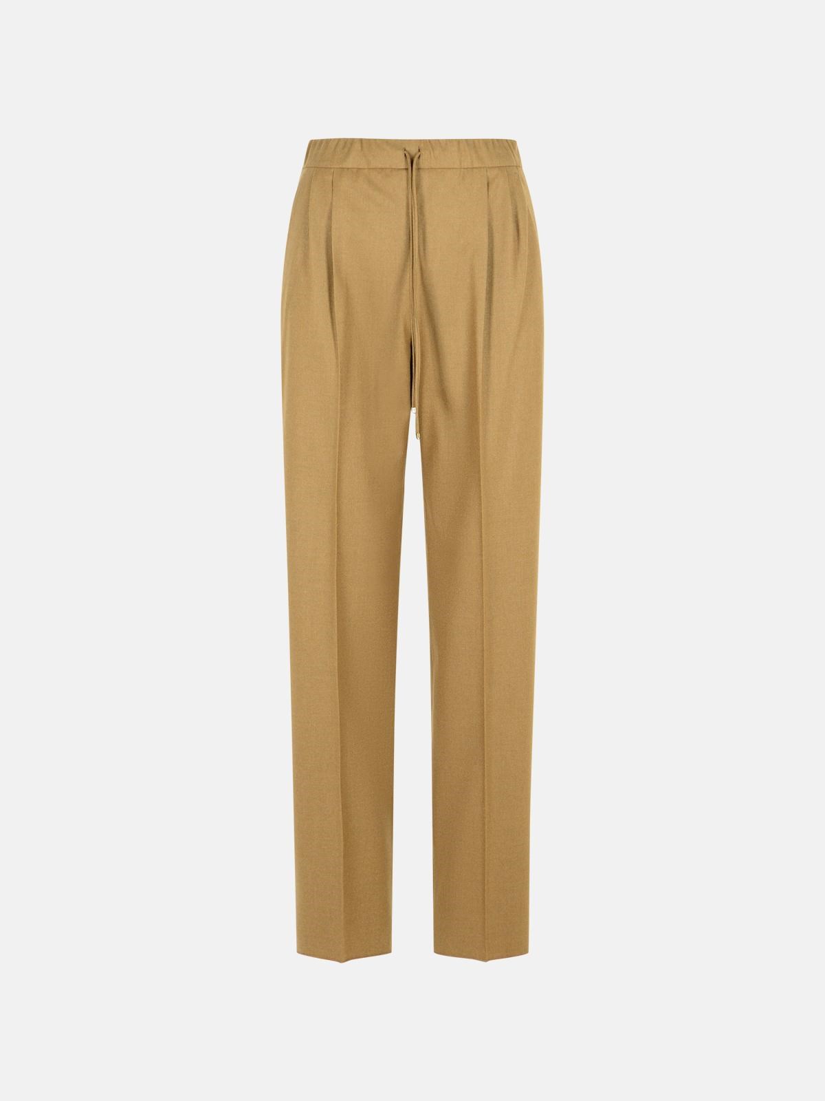Max Mara 'gatti' Dove-gray Cashmere Drawstring Pants In Brown