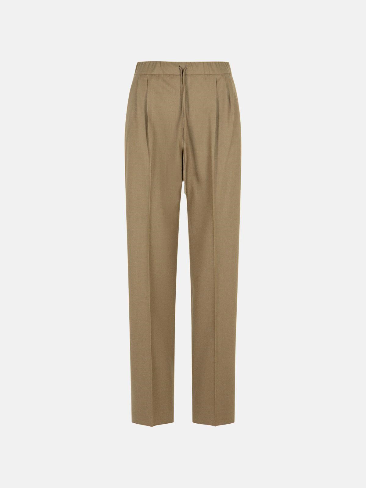 MAX MARA 'Gatti' Dove-Gray Cashmere Drawstring Pants　MAX MARA 'Gatti' ダブグレー カシミア ドローストリング パンツ MAX