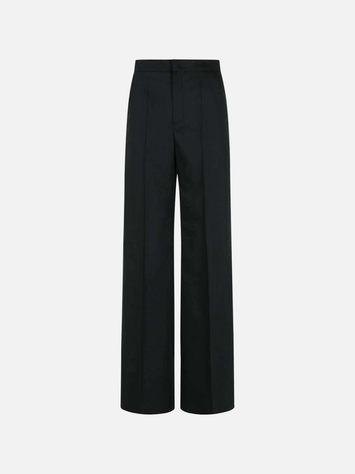 Max Mara 'fernet' Straight Black Virgin Wool Pants