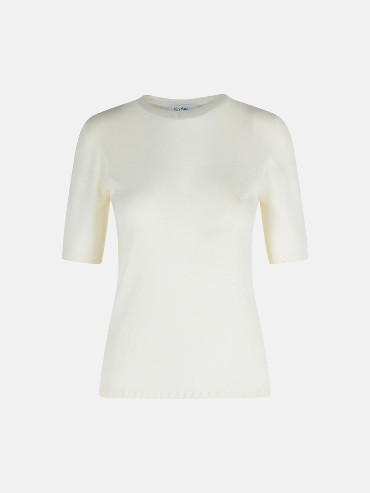 MAX MARA 'Gerico' White Virgin Wool Sweater　MAX MARA 'Gerico' ホワイト バージン ウール セーター MAX