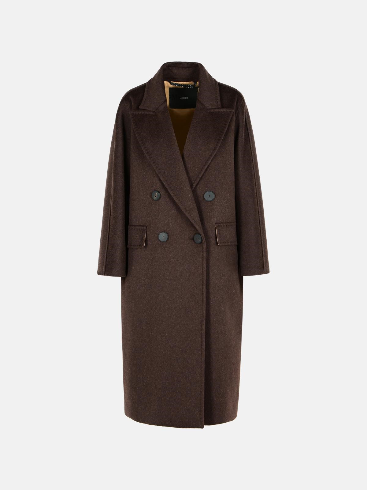 Max Mara Male Over Coat In Cachemire, Alpaca And Brown Wool In Brown