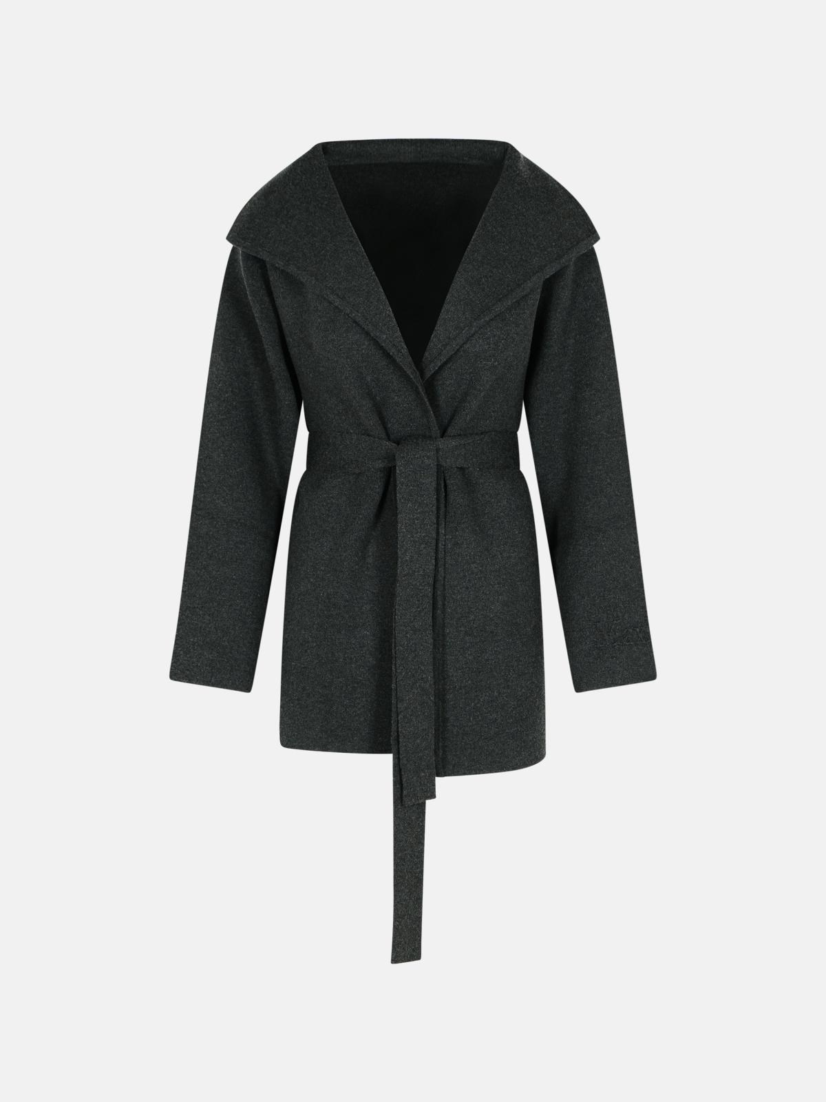 Max Mara 'rea' Viscose And Grey Wool Jacket In Black