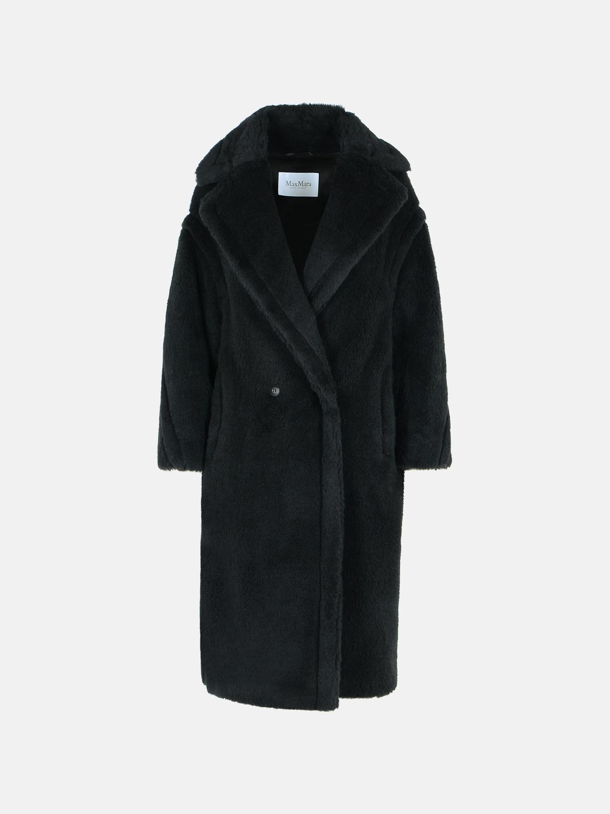 Max Mara Black Alpaca And Virgin Wool Coat In Black
