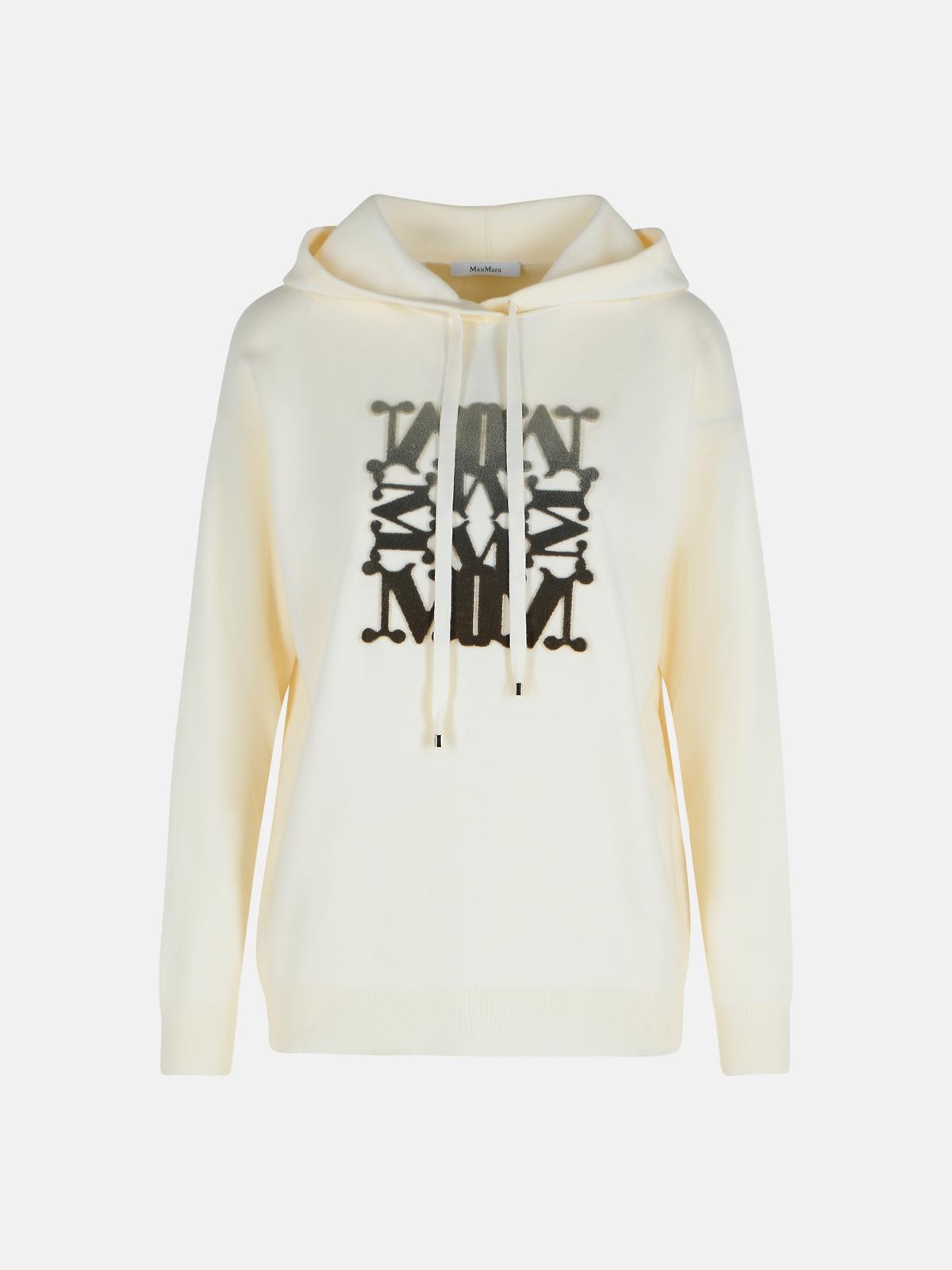 Max Mara 'taddeo' Cream Virgin Wool Sweater In White