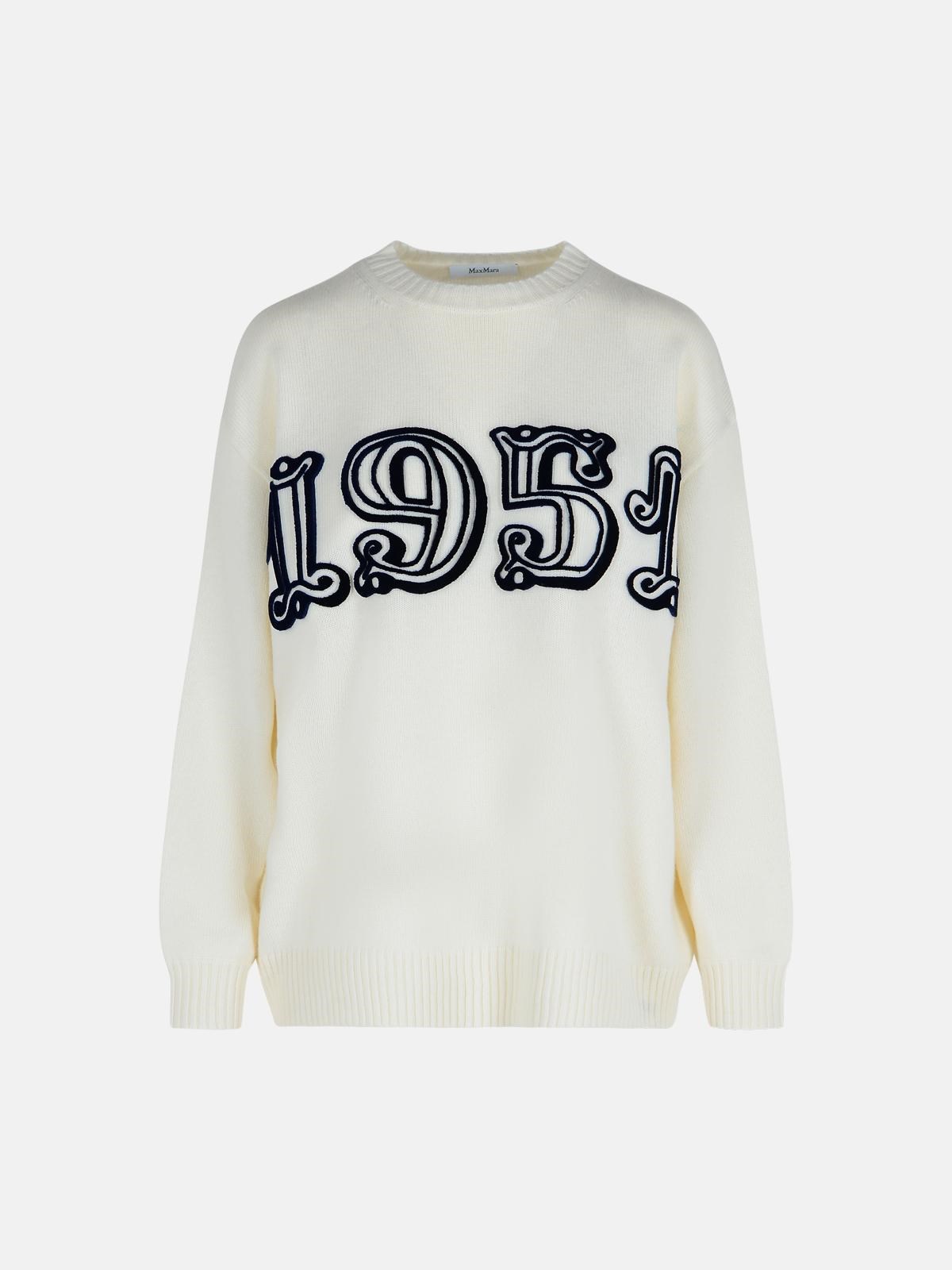 Max Mara Off-white Wool And Cashmere 'fido' Sweater In White