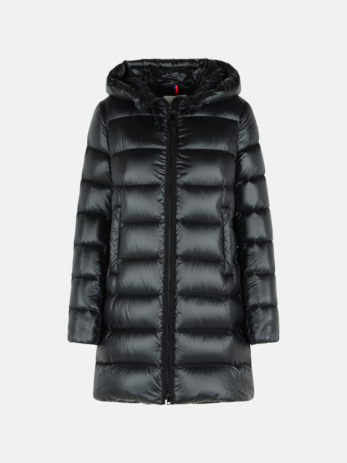 Moncler Suyenne' Black Polyamide Coat In Black