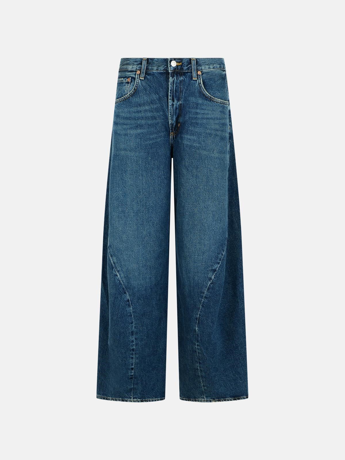 Agolde 'twist' Blue Cotton Jeans In Blue