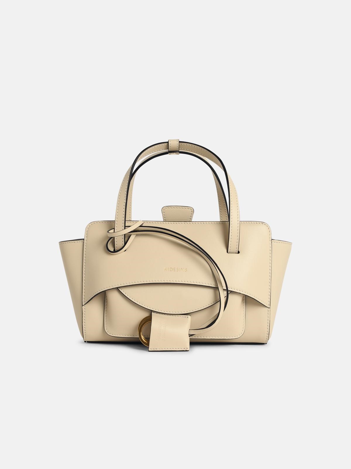 Hidesins 'flap S Premiere' Butter-coloured Leather Bag In White