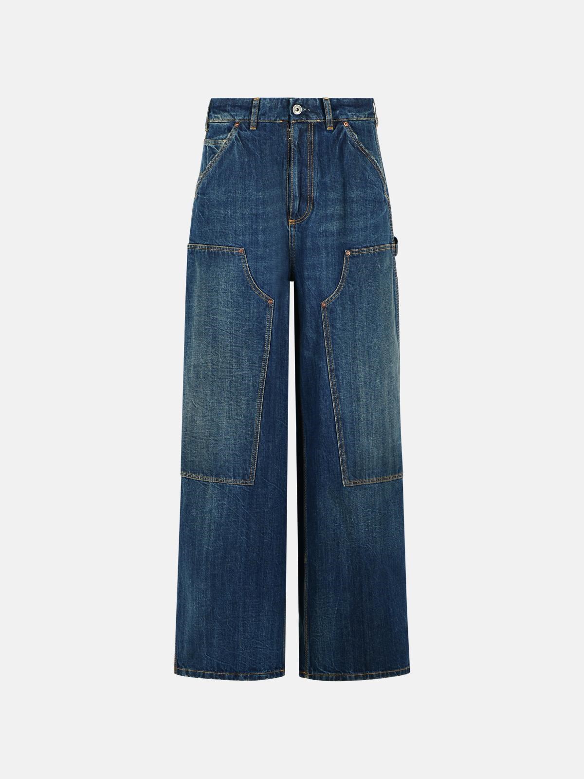 MAISON MARGIELA 'Carpenter' Blue Cotton Jeans　メゾン マルジェラ カーペンター ブルー コットン ジーンズ MAISON