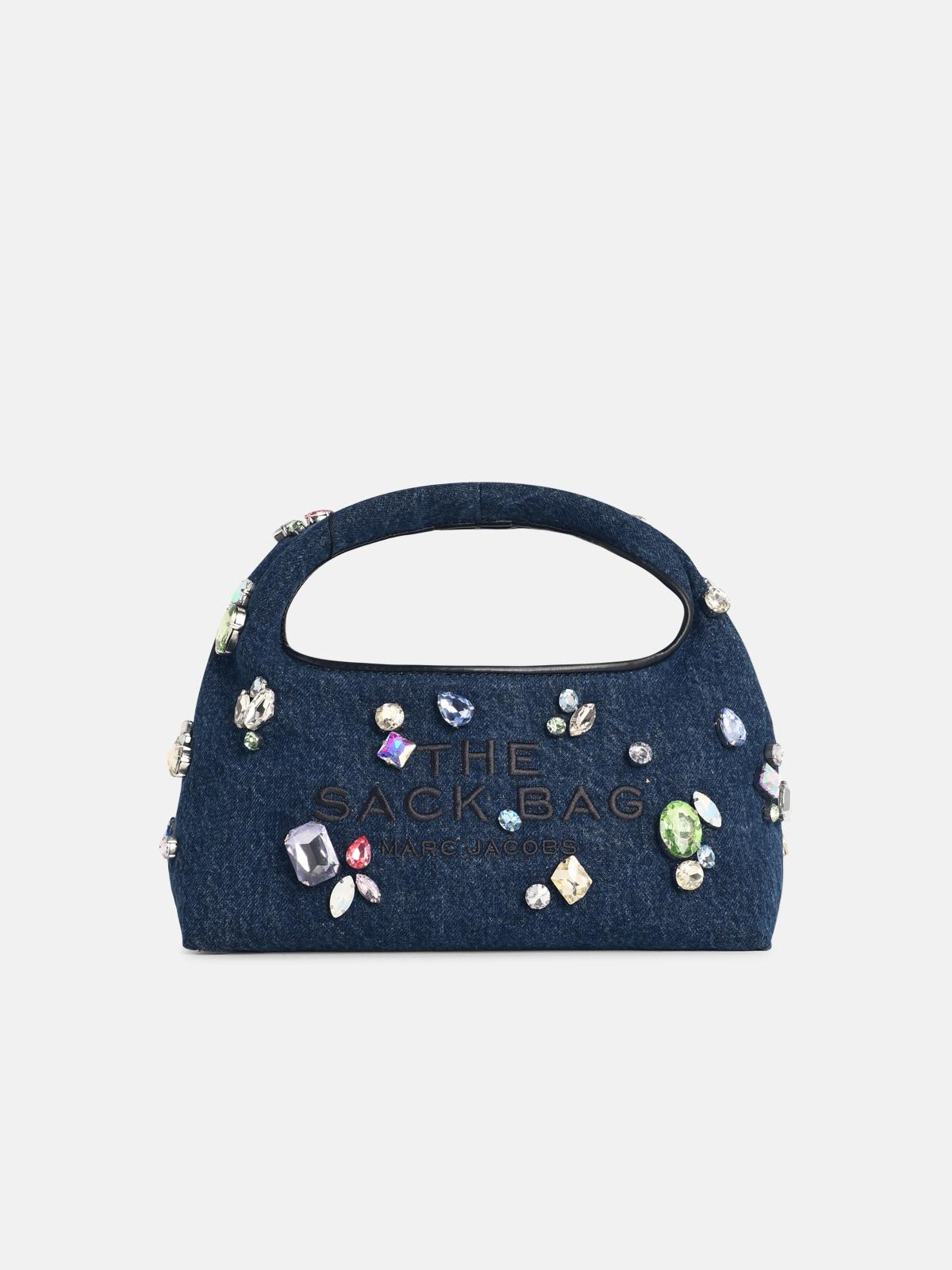 Marc Jacobs 'mini Sack Gem' Blue Cotton Bag In Blue
