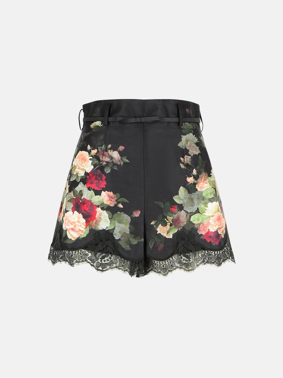 Zimmermann Black Silk Blend Shorts In Black