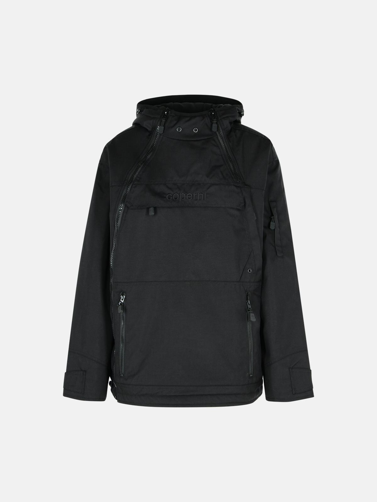 Coperni 'asymmetric' Black Polyamide Jacket In Black
