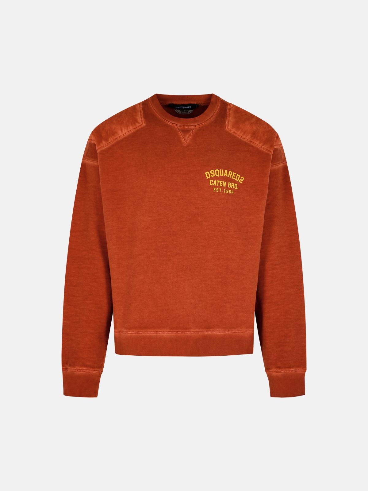 Dsquared2 Kids' 'cypro' Earthenware Cotton Sweatshirt In Brown