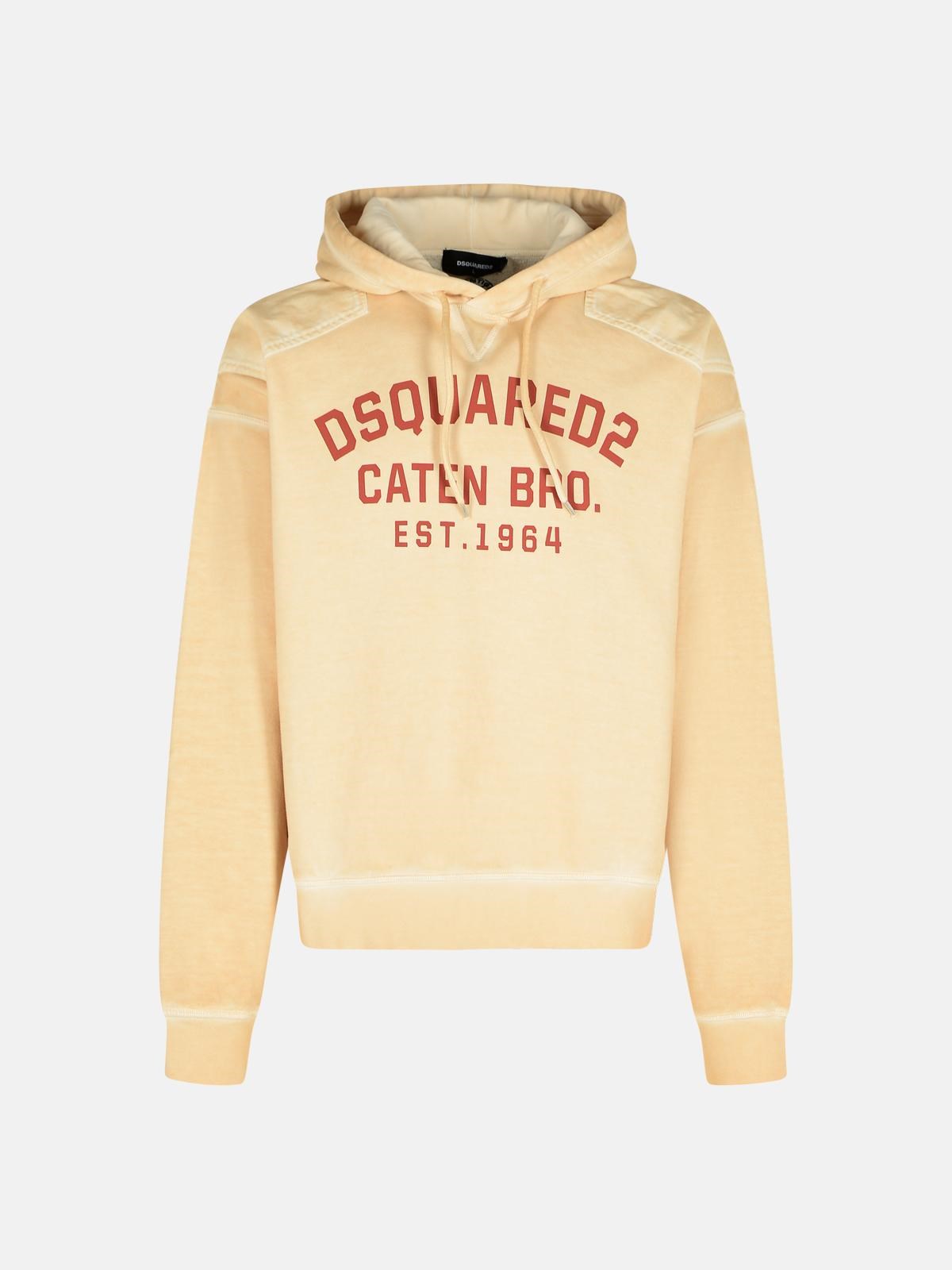 Dsquared2 'cipro' Sand Cotton Sweatshirt In Neutral