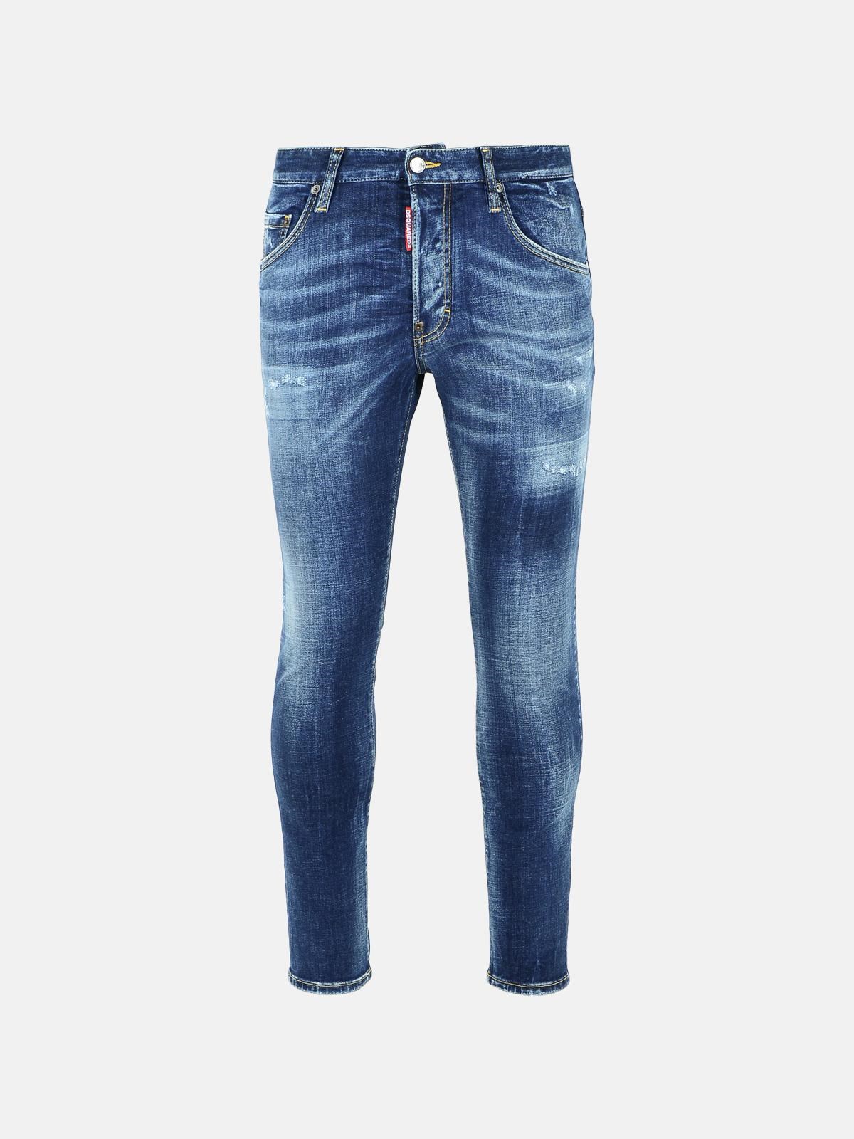 Dsquared2 Blue Cotton Jeans Men In Blue