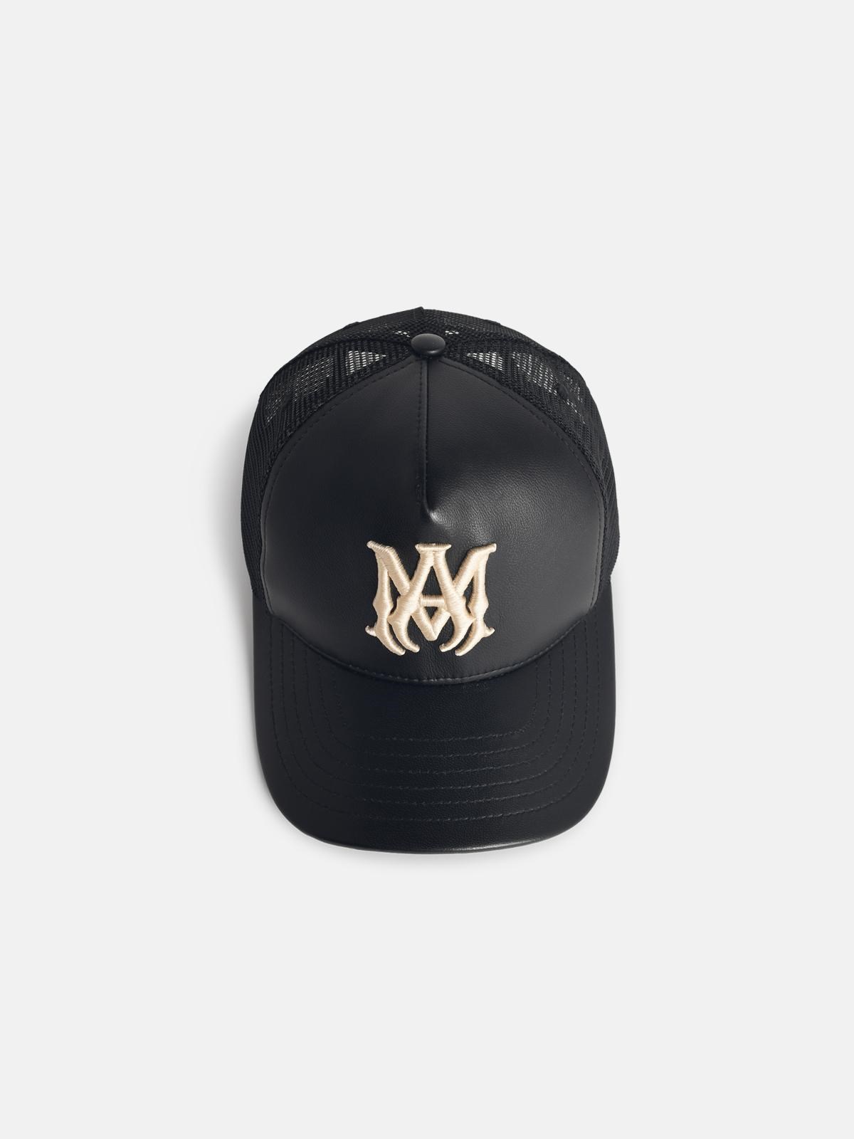 Amiri Black Leather Cap In Black