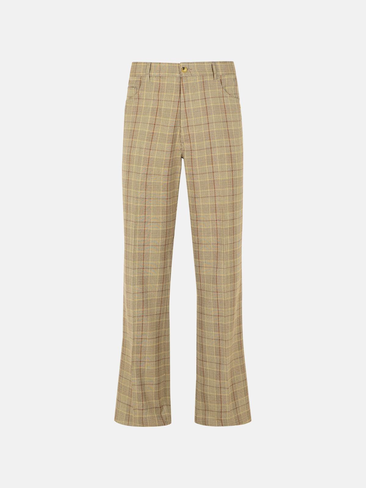 Amiri Beige Virgin Wool Blend Trousers In Neutral