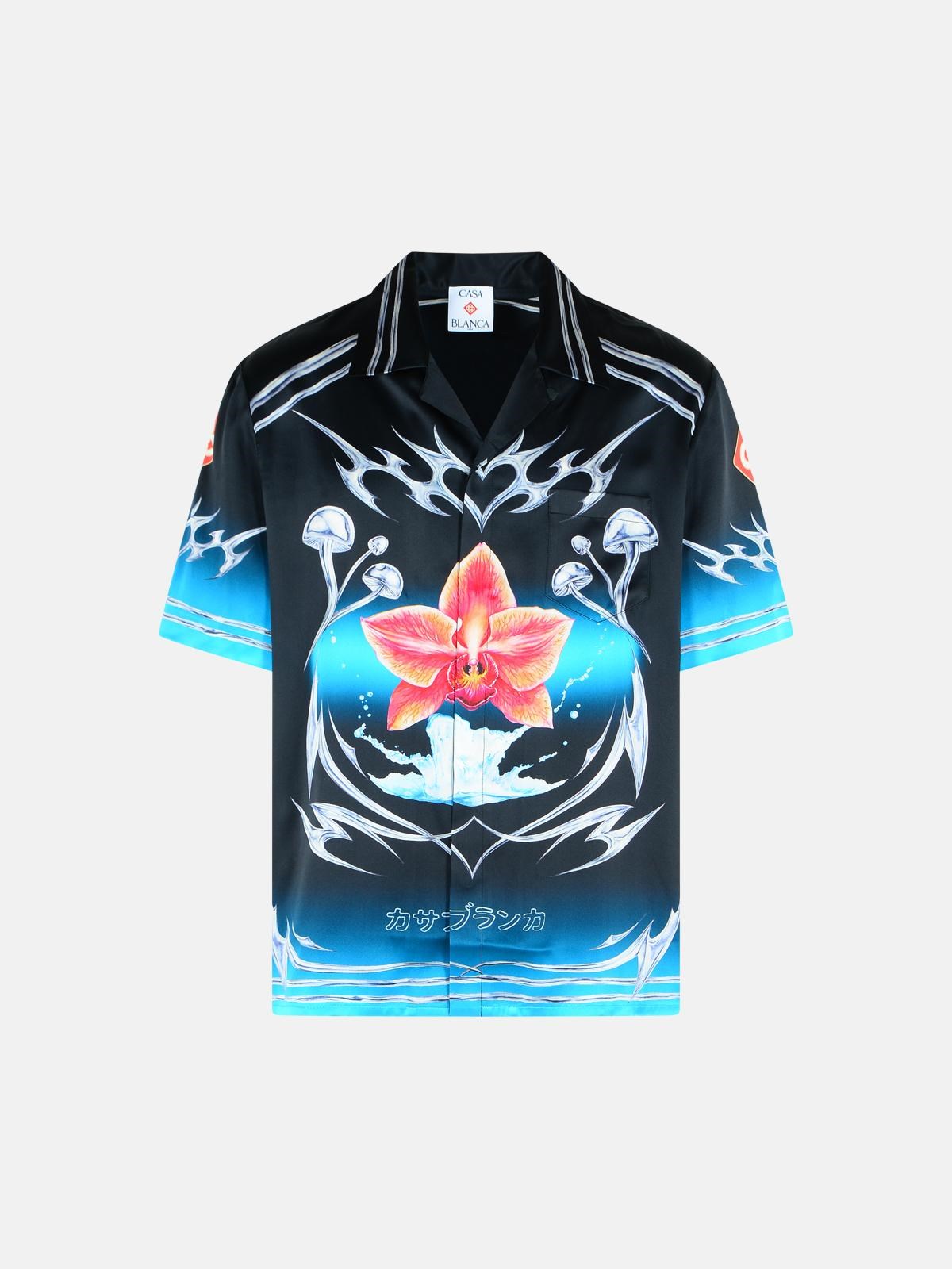 Casablanca Black Silk Shirt In Black