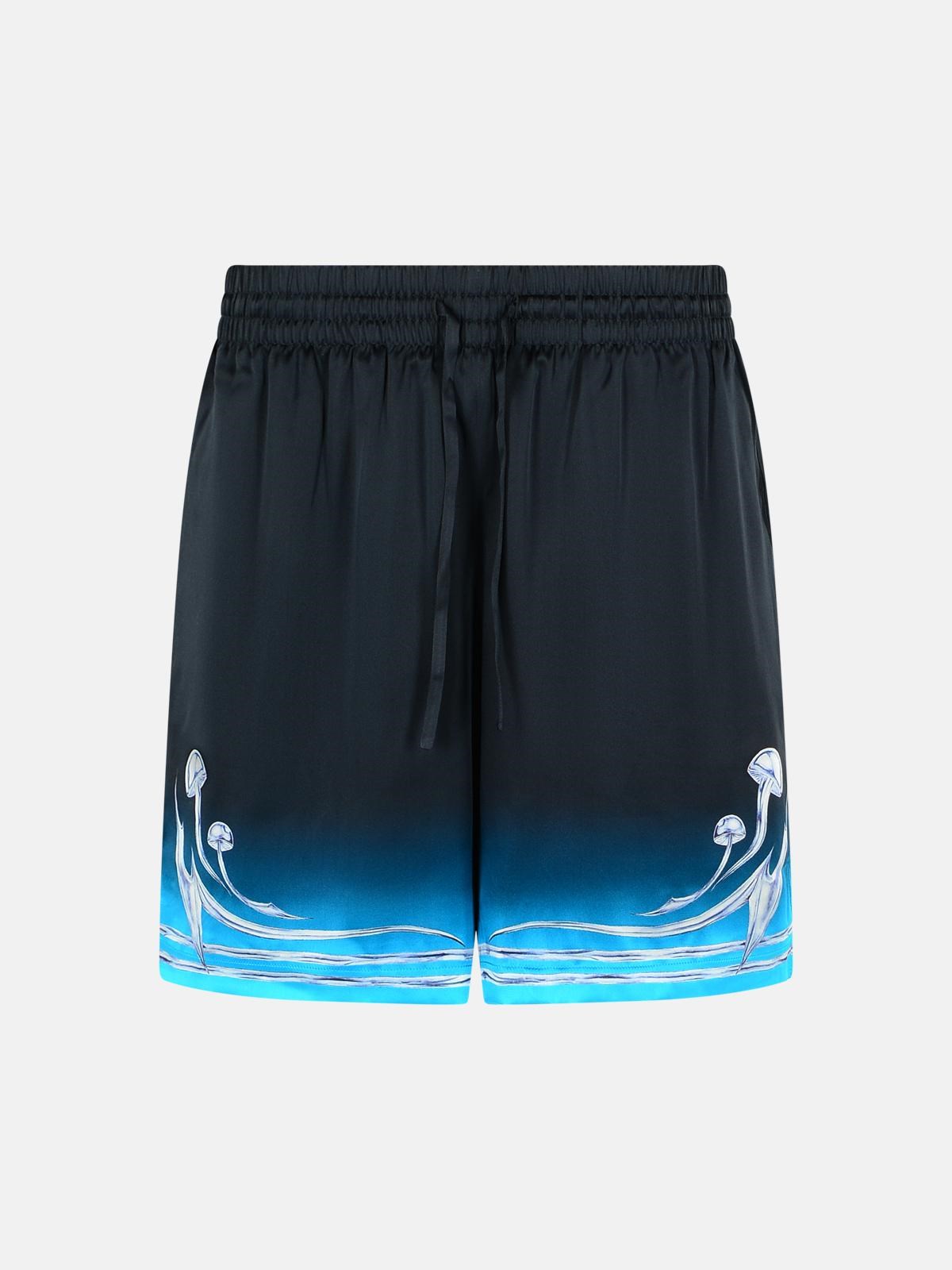 Casablanca Black Silk Bermuda Shorts In Black