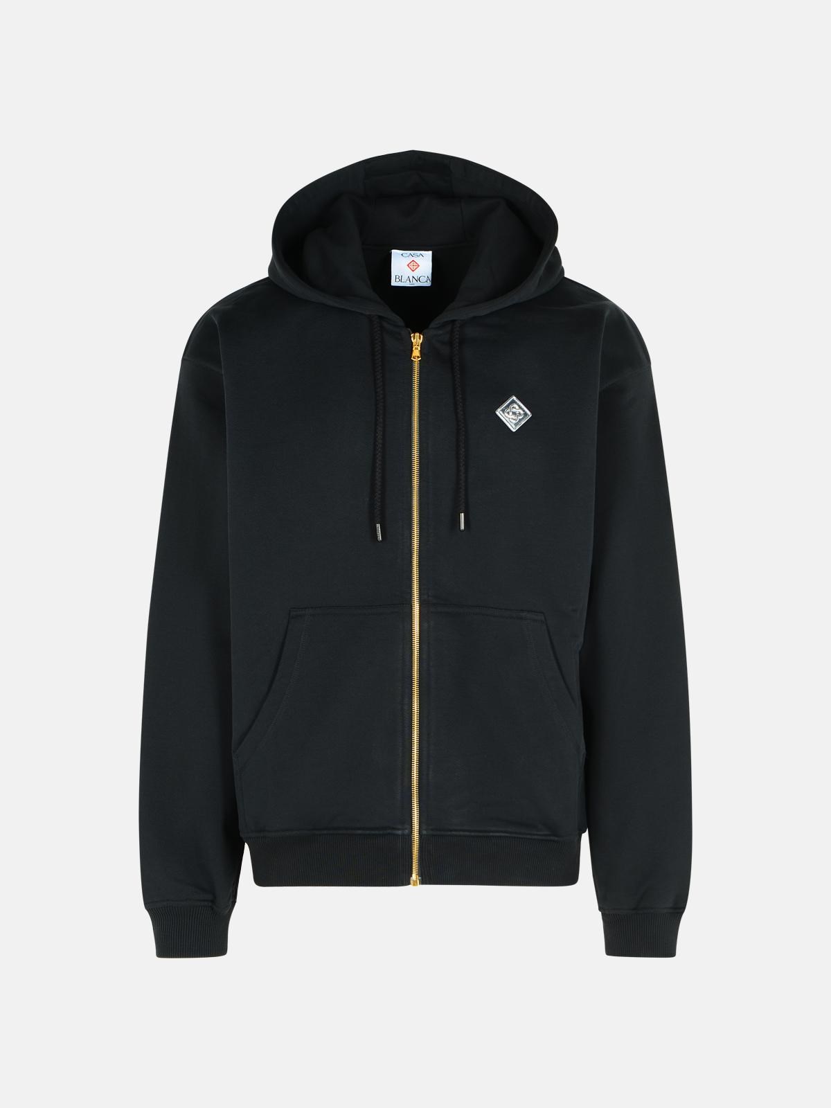 Casablanca Black Cotton Sweatshirt In Black